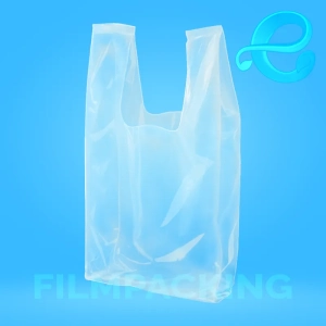 Bolsa Camiseta PEBD Transparente 50x60x60 / Fuelle 9cm