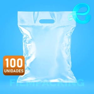 Bolsas Para Hielo 35x35x80 con manilla Troquel