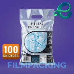 Bolsas Para Hielo 22x35x80 Impreso Premium